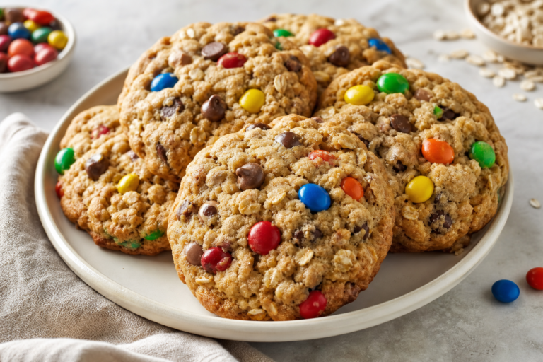 A finished serving of Monster Cookies!!