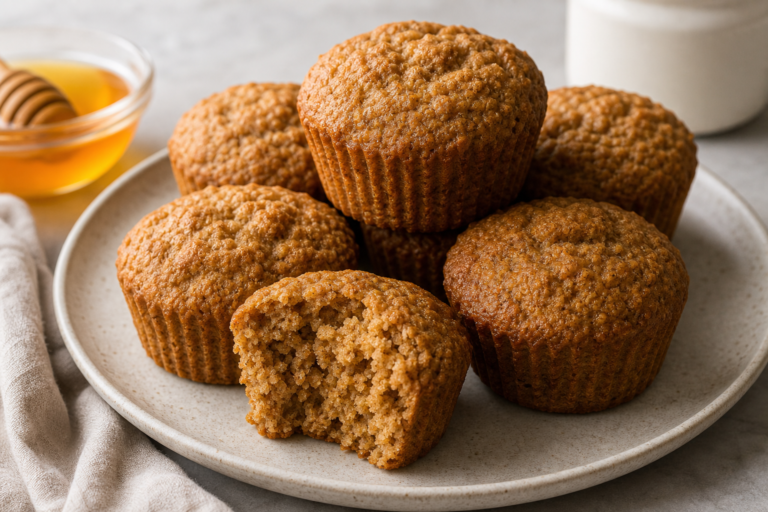 A finished serving of Up-and-go breakfast muffins!